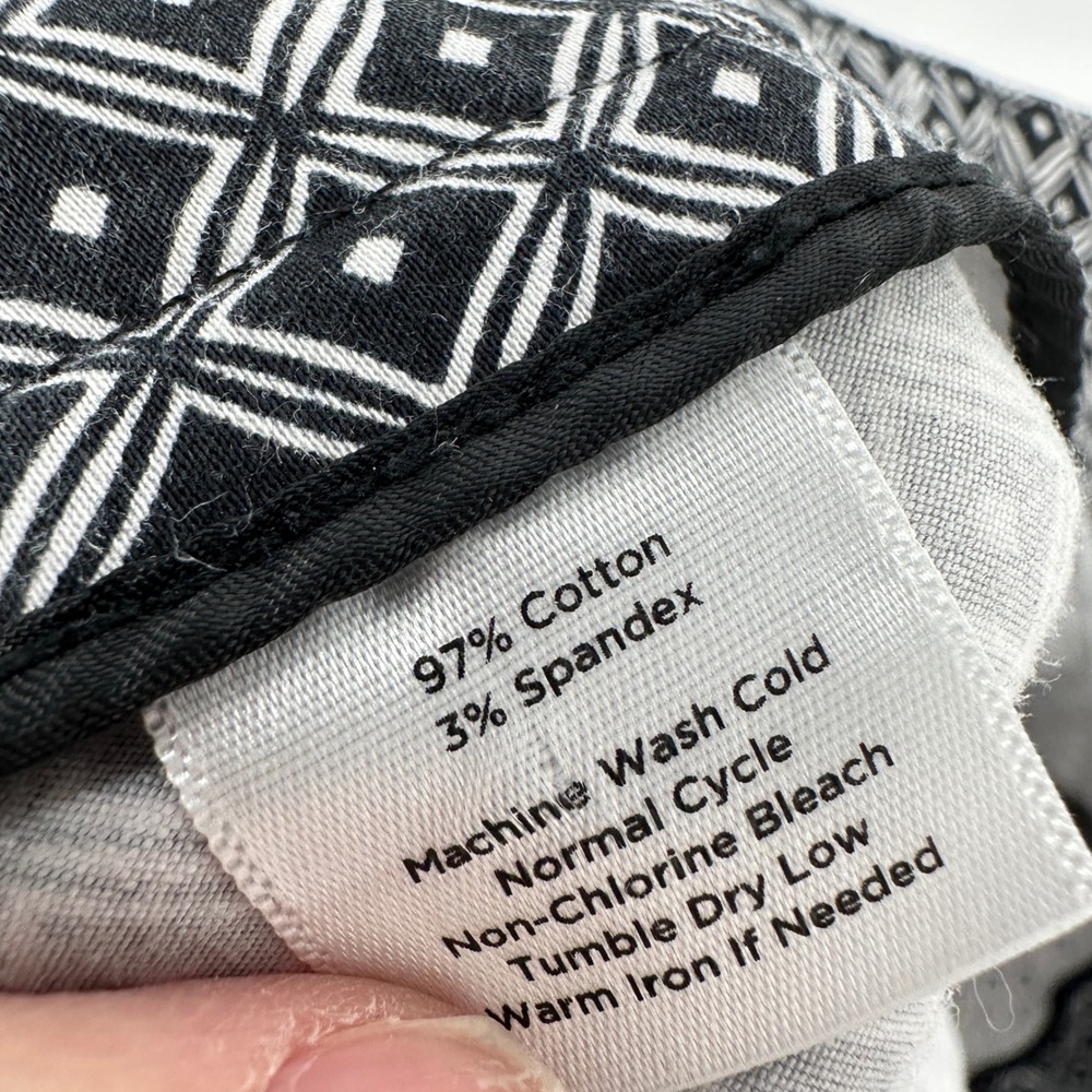 Talbots Black White Geometric Print Cropped Pants Size 16 - Picture 10 of 10